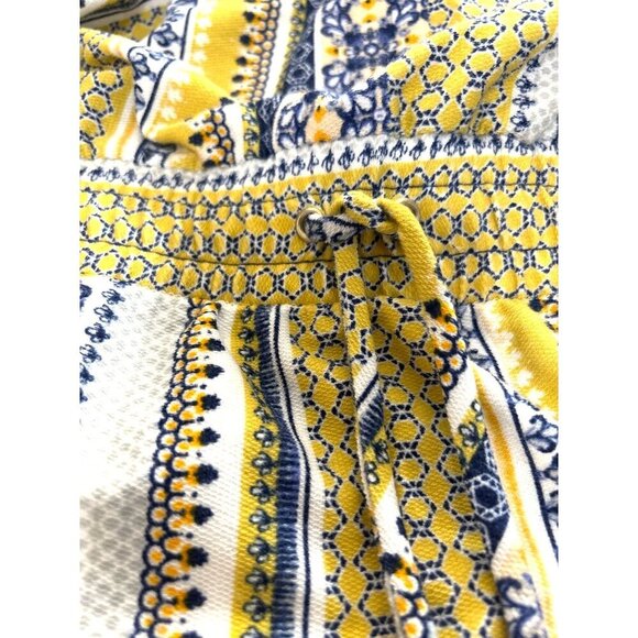 Bebop Womens Casual Mini Dress Sleeveless Multicolored Blue/Yellow Size XL - Picture 5 of 8